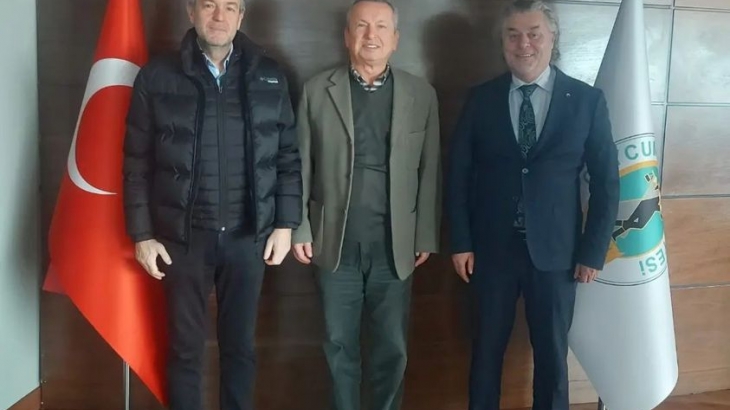 Çaycuma TSO Yönetim Kurulu Başkanı Zekai Kamitoğlu ve Genel Sekreter Alper Püren...